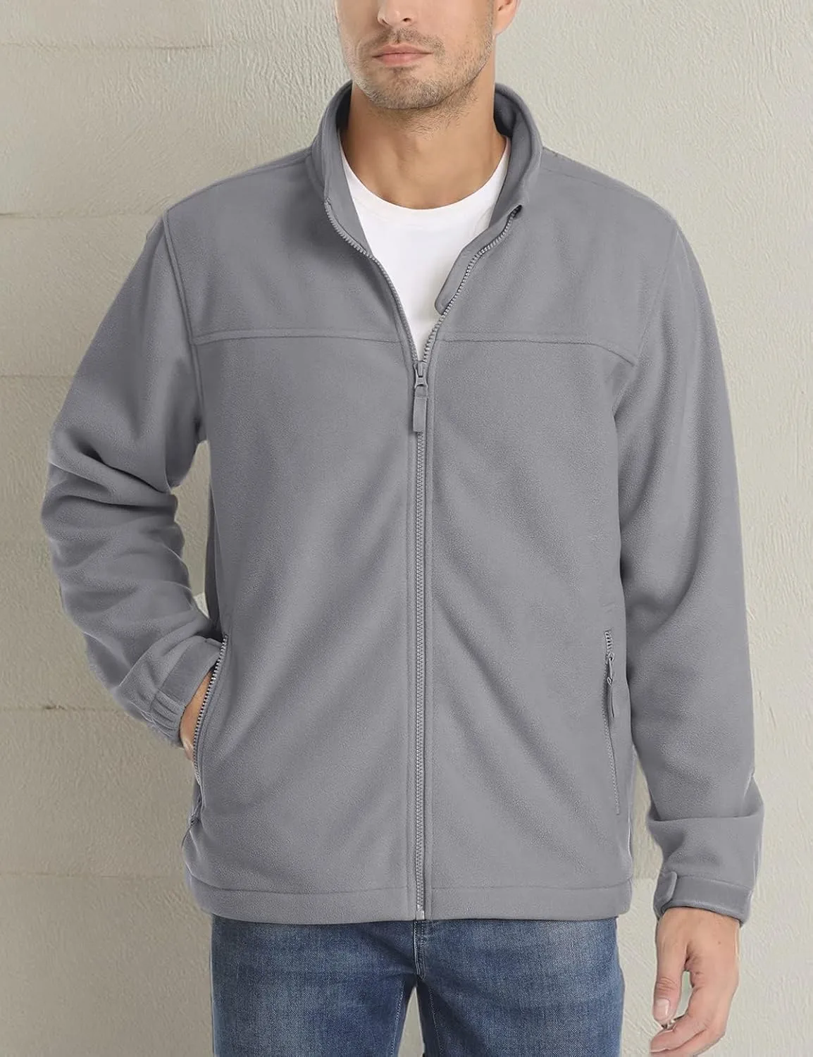 CRYSULLY Men's Fleece Tactical Military Jacket Winter Full Zip Warm Thicken Military Coats