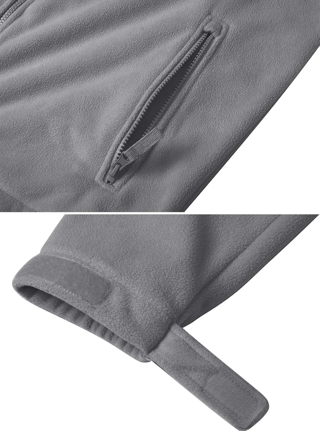 CRYSULLY Men's Fleece Tactical Military Jacket Winter Full Zip Warm Thicken Military Coats