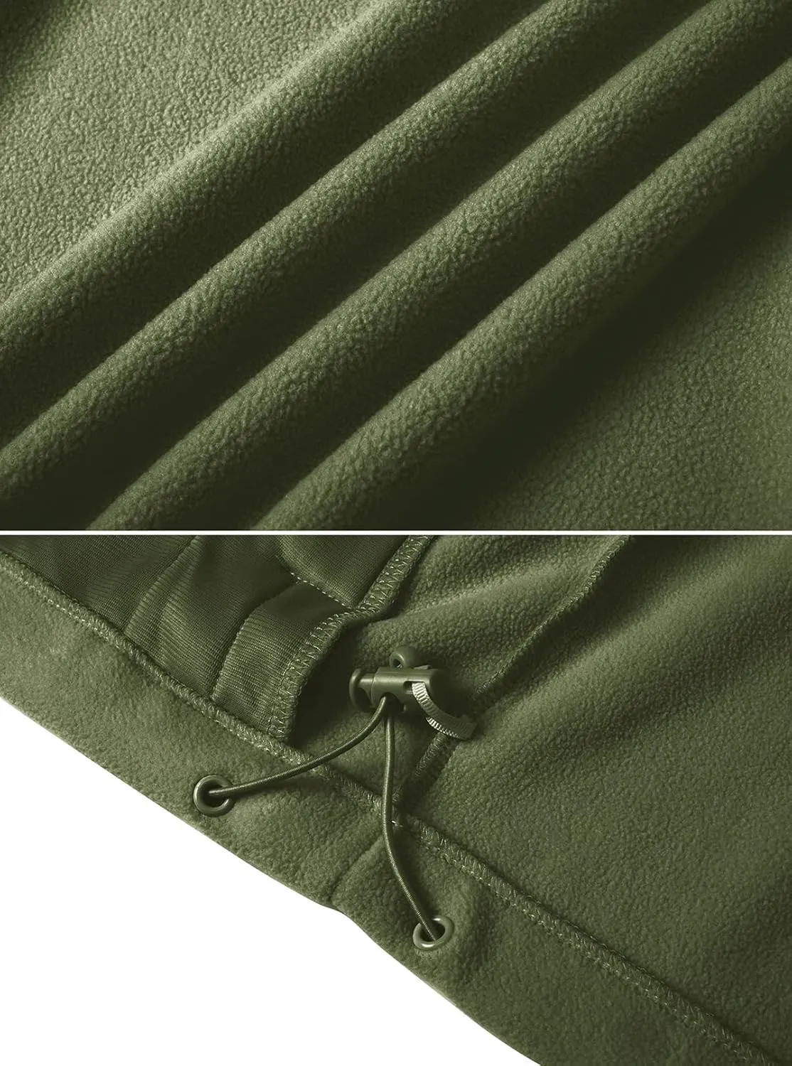 CRYSULLY Men's Fleece Tactical Military Jacket Winter Full Zip Warm Thicken Military Coats