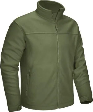 CRYSULLY Men's Fleece Tactical Military Jacket Winter Full Zip Warm Thicken Military Coats