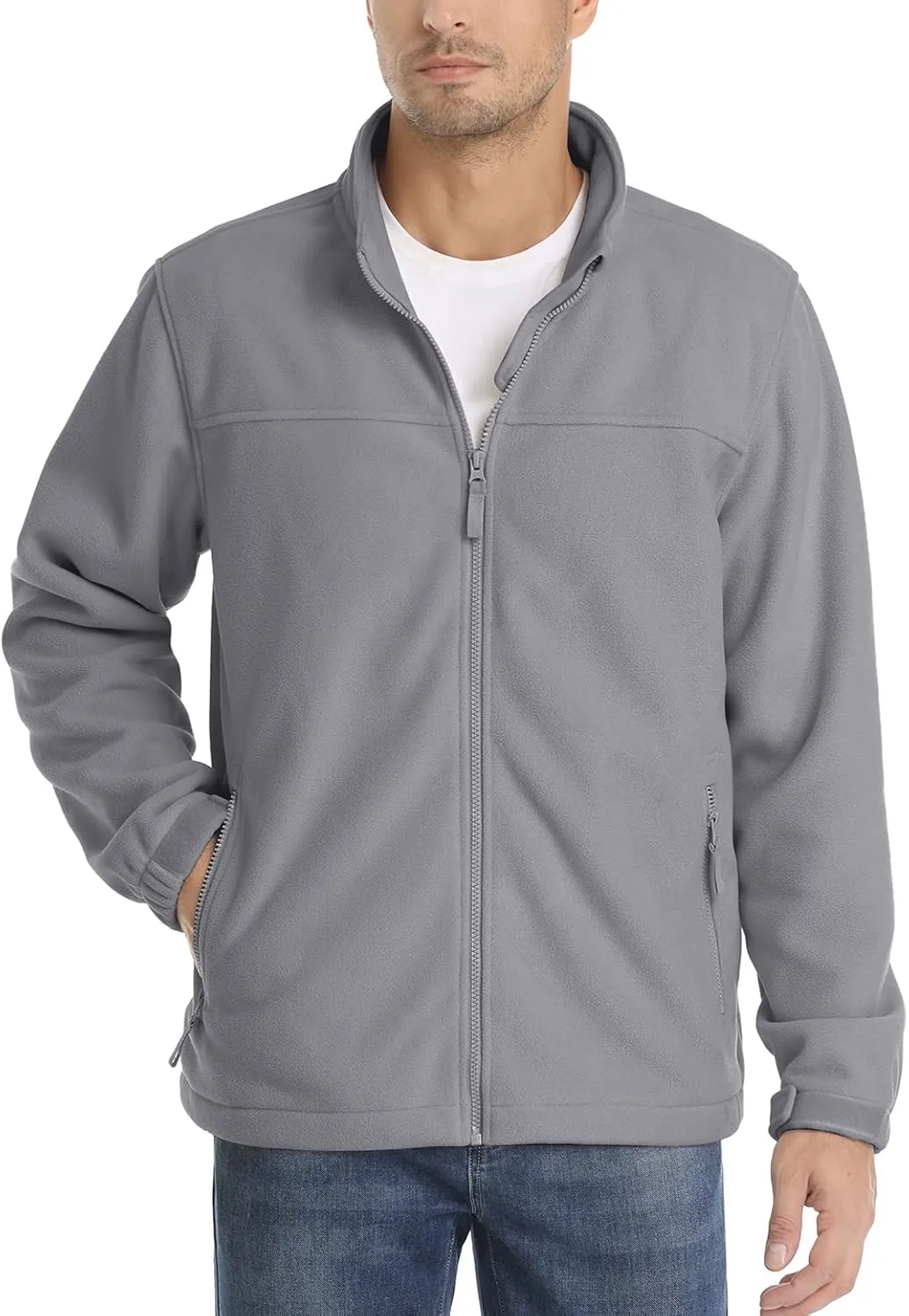 CRYSULLY Men's Fleece Tactical Military Jacket Winter Full Zip Warm Thicken Military Coats