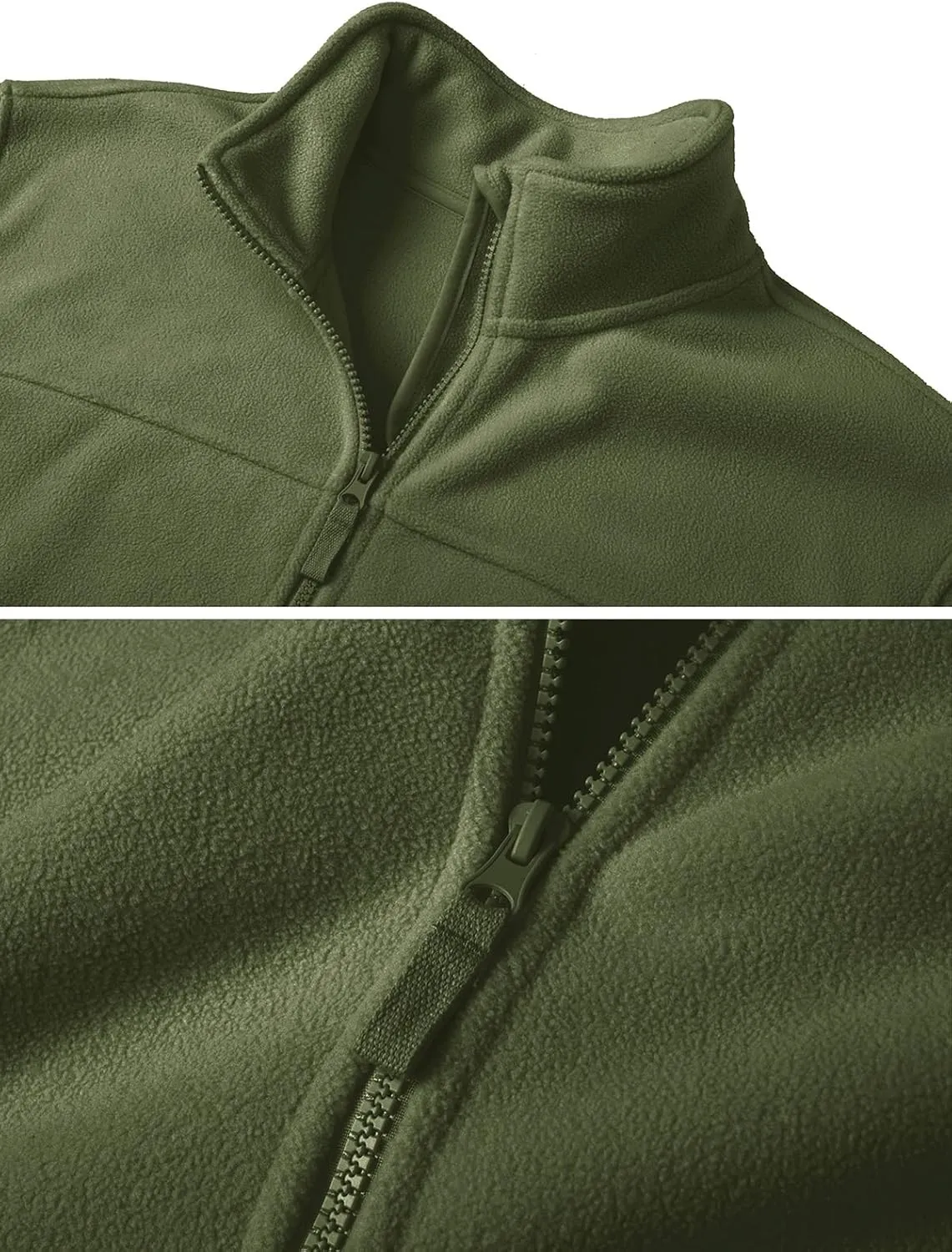 CRYSULLY Men's Fleece Tactical Military Jacket Winter Full Zip Warm Thicken Military Coats