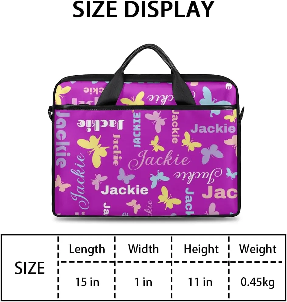 Custom Laptop Bag 15 Inch with Name Personalized Laptop Shoulder Bag Case Briefcases for Women Men Gifts