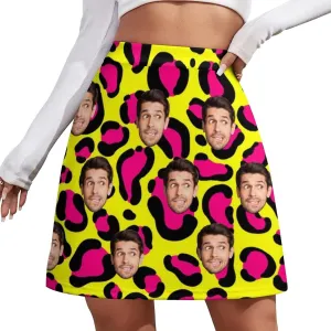 Custom Women's Athletic Skorts with Face Elastic Golf Skirts with Pocket Skort for Sports RunningTraining Workout
