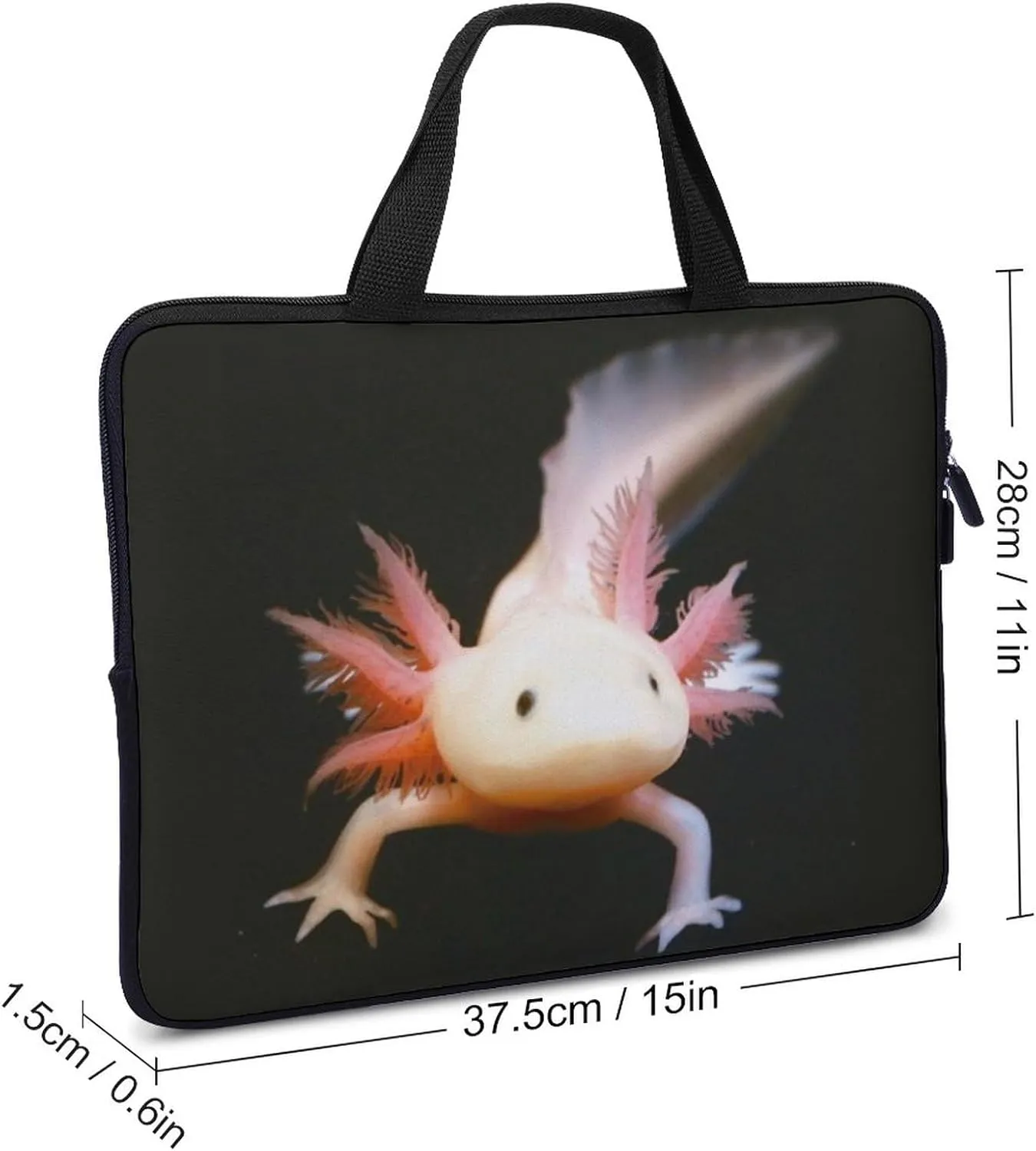 Cute Newt Axolotl Laptop Bag Slim Carrying Case Computer Bag Briefcase Handbag Messenger Bag Business Casual