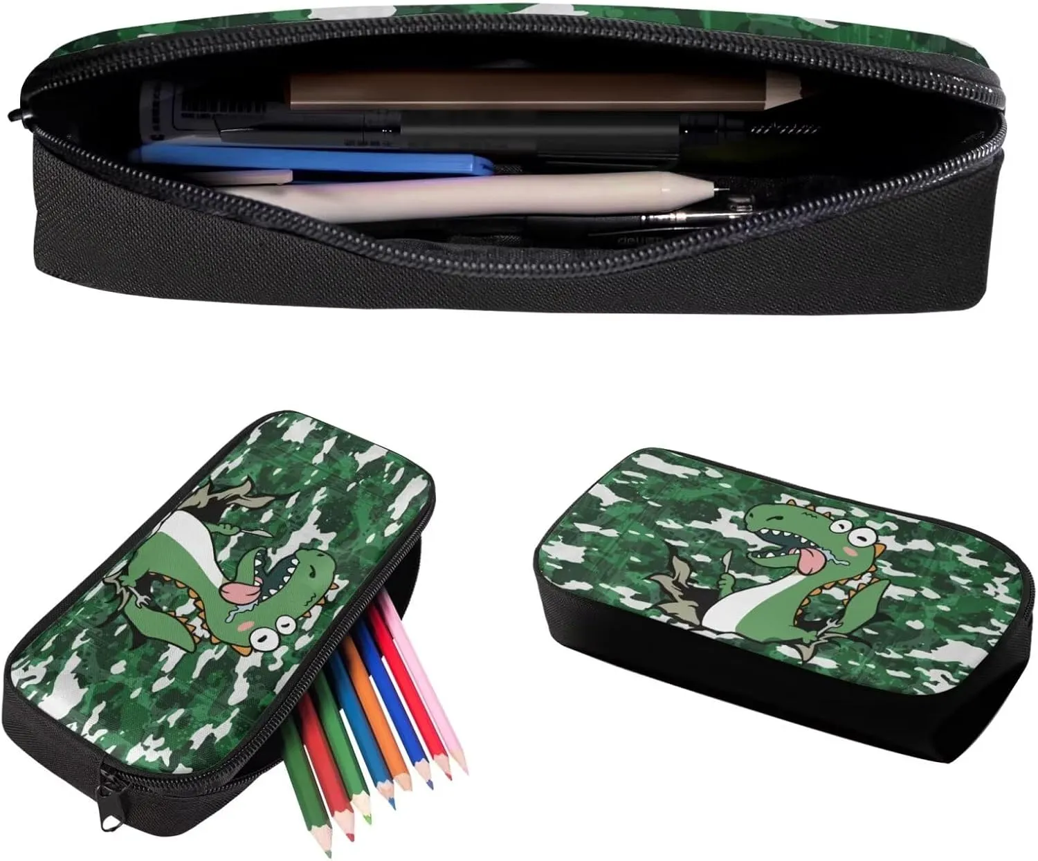 Dinosaur Bookbag 3 in 1 Kids Backpack and Lunch Box Set Boys large capacity Pencil Pouch for Boys Insulated Lunch Bags for School