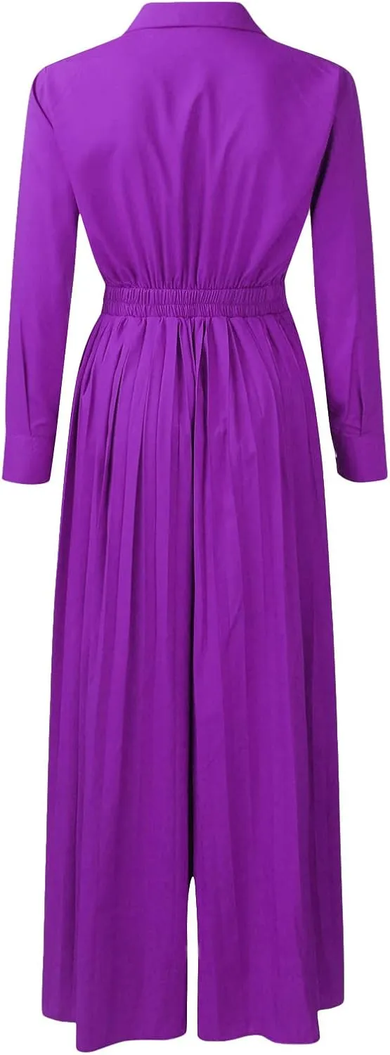 Dressy Jumpsuits for Women Evening Party Wedding Guest Plus Size Sleeveless Rompers Wide Leg Long Pants