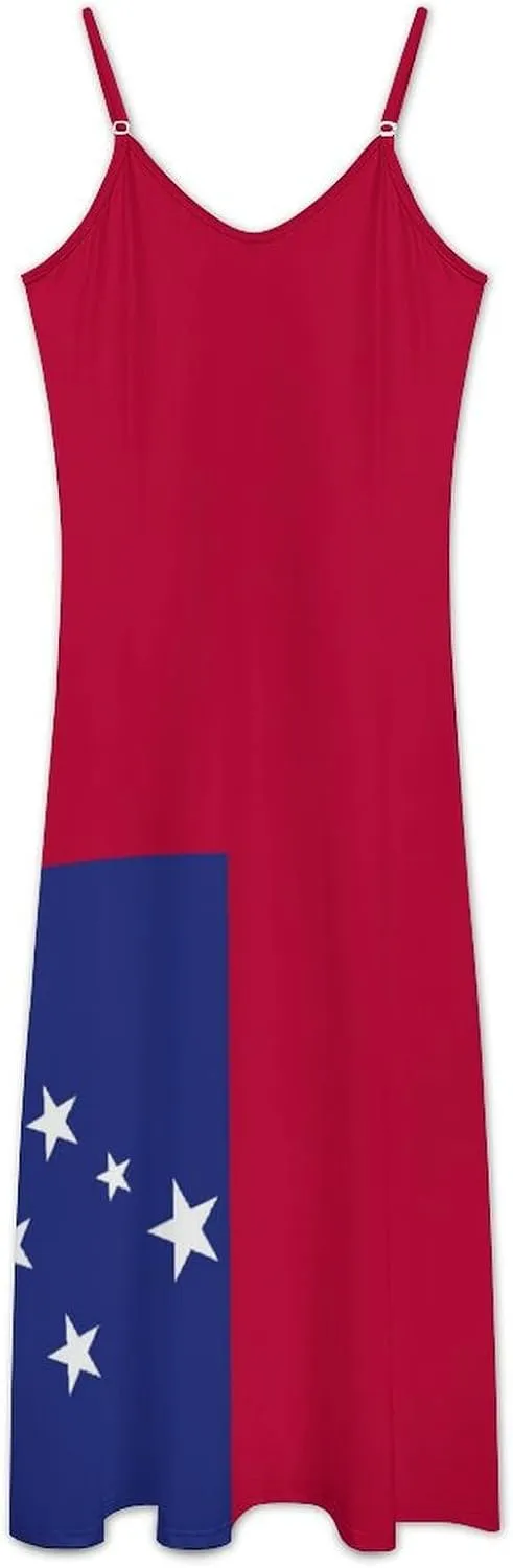 Flag of Bashkortostan Women Summer Camisole Long Skirt, Beach Skirt, Suspender Dress, Fishtail Skirt