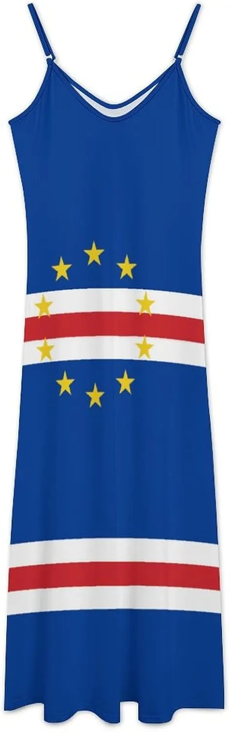 Flag of Burundi Women Summer Camisole Long Skirt, Beach Skirt, Suspender Dress, Fishtail Skirt