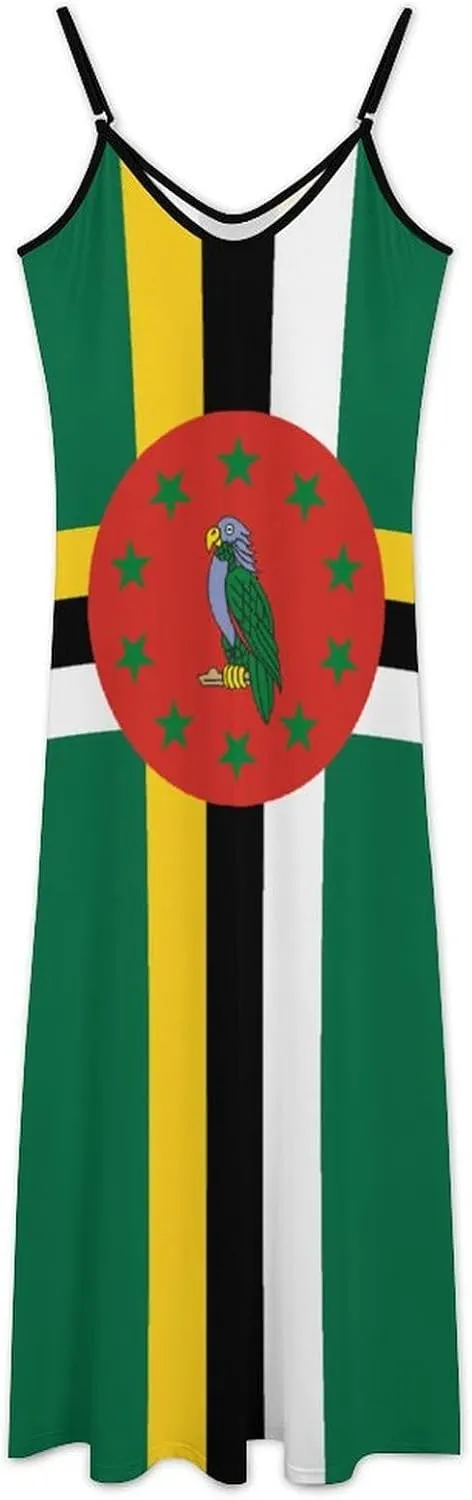 Flag of Burundi Women Summer Camisole Long Skirt, Beach Skirt, Suspender Dress, Fishtail Skirt