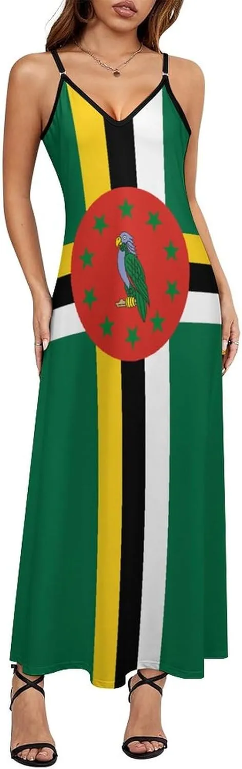 Flag of Burundi Women Summer Camisole Long Skirt, Beach Skirt, Suspender Dress, Fishtail Skirt