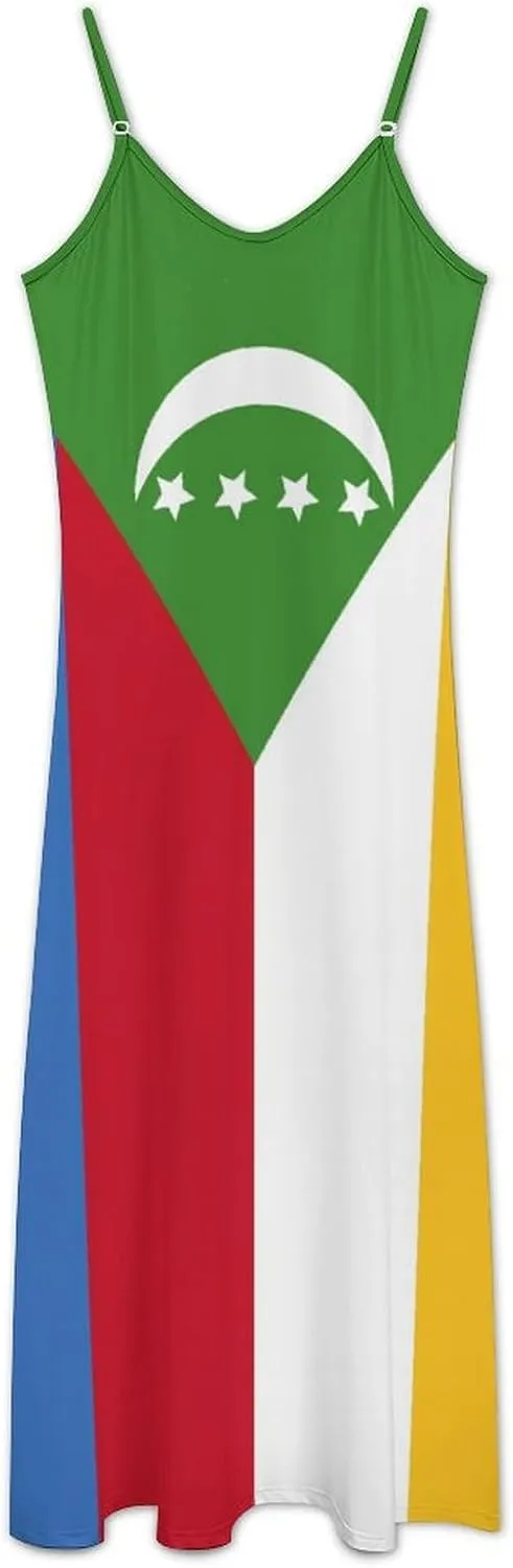 Flag of Burundi Women Summer Camisole Long Skirt, Beach Skirt, Suspender Dress, Fishtail Skirt