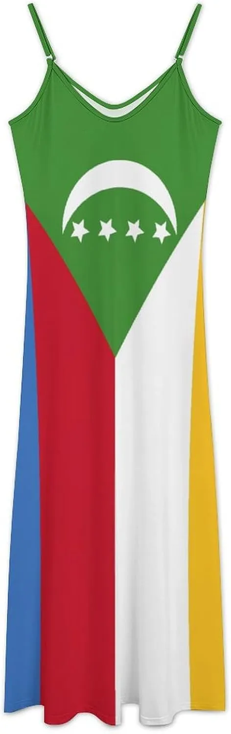 Flag of Burundi Women Summer Camisole Long Skirt, Beach Skirt, Suspender Dress, Fishtail Skirt