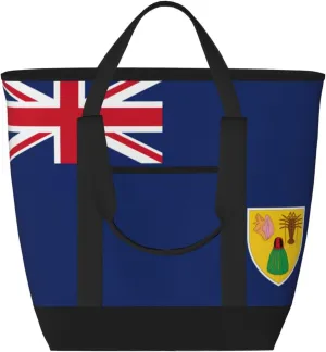 Flag of the Turks and Caicos Islands Women's tote bags and reusable women's beach bags are suitable for travel insulation and cooling bags.