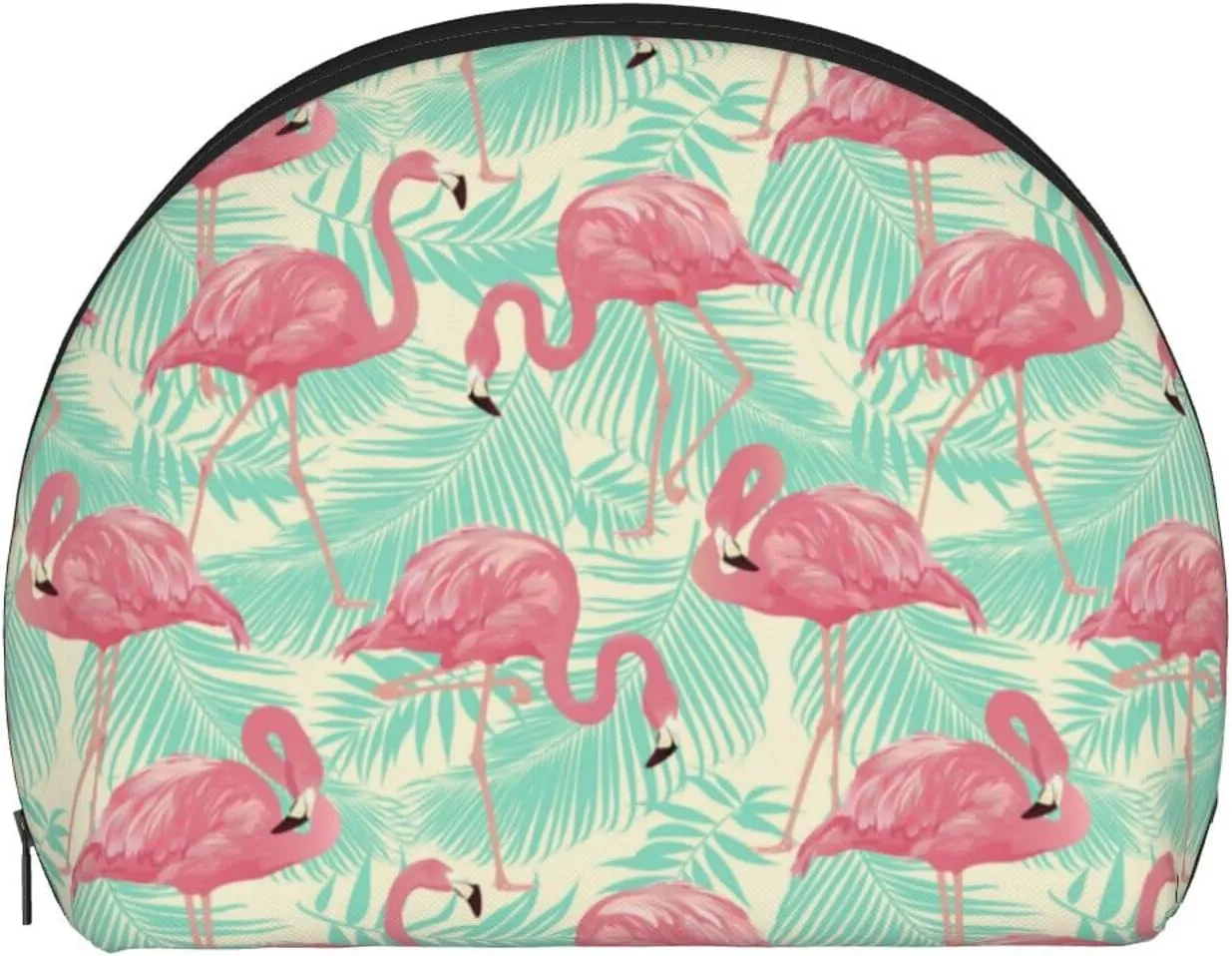 Flamingo Tropical Palm Coin Purse Mini Wallet Change Pouch Key Holder Zipper Small Cosmetic Makeup Storage Bags