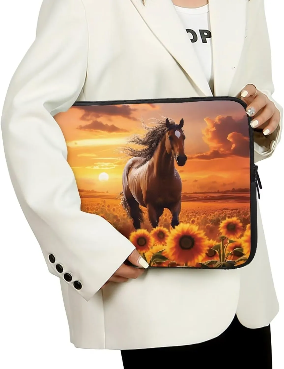 FOR U DESIGNS Laptop Carrying Case Bag Men's Computer Bag Durable Water-Repellent Business Briefcases