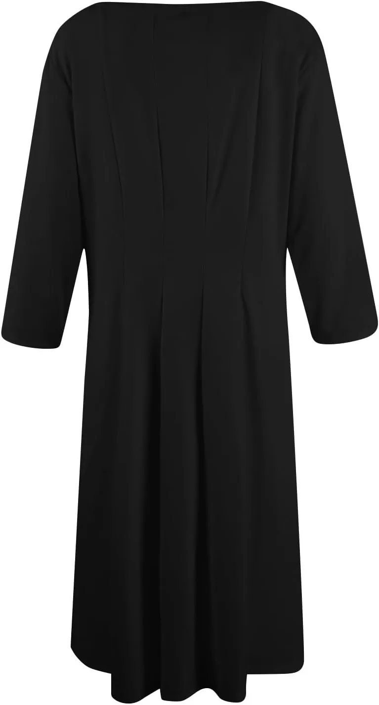 Formal Dresses for Women Casual Swing Midi Pleated A Line 3/4 Sleeve Summer