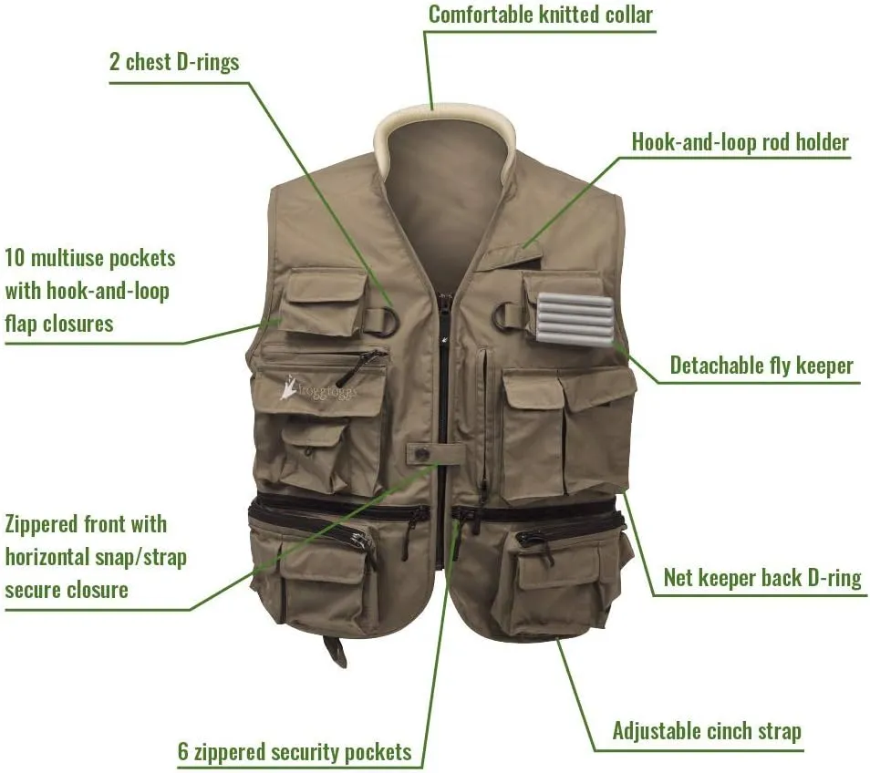 FROGG TOGGS Men's Hellbender ToadSkinz Fishing Vest