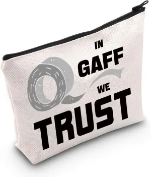G2TUP Theater Drama Tech Crew Makeup Bag Stag Management Gifts In Gaff We Trust Gifts Stage Manager Gift Tech Week Zipper Bag (Trust)