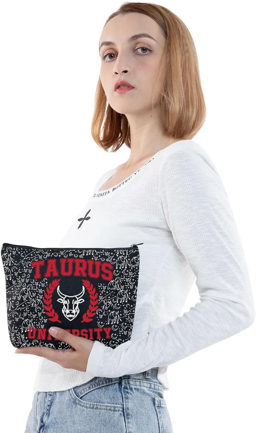 G2TUP Zodiac University Taurus Makeup Bag Horoscope Zodiac Taurus Gifts 12 Constellation Gifts Taurus Merchandise Astrology Zipper Bag (Taurus)