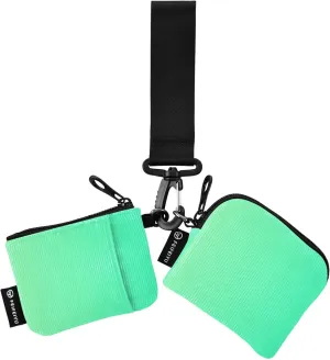 Gradient Dark Green Dual Wristlet Wallets for Women Cute Fashion Zipper Coin Purse Wallet with Zipper Pocket for Work Travel 2 Pcs