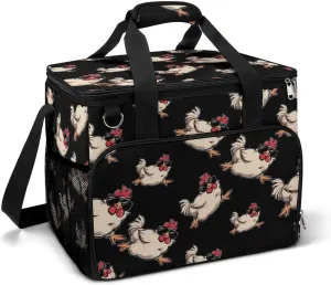 Happy Turkey Chicken Rooster Leakproof Camping Backpack Travel Cooler Bag Beach Food Storage Lunch Pack