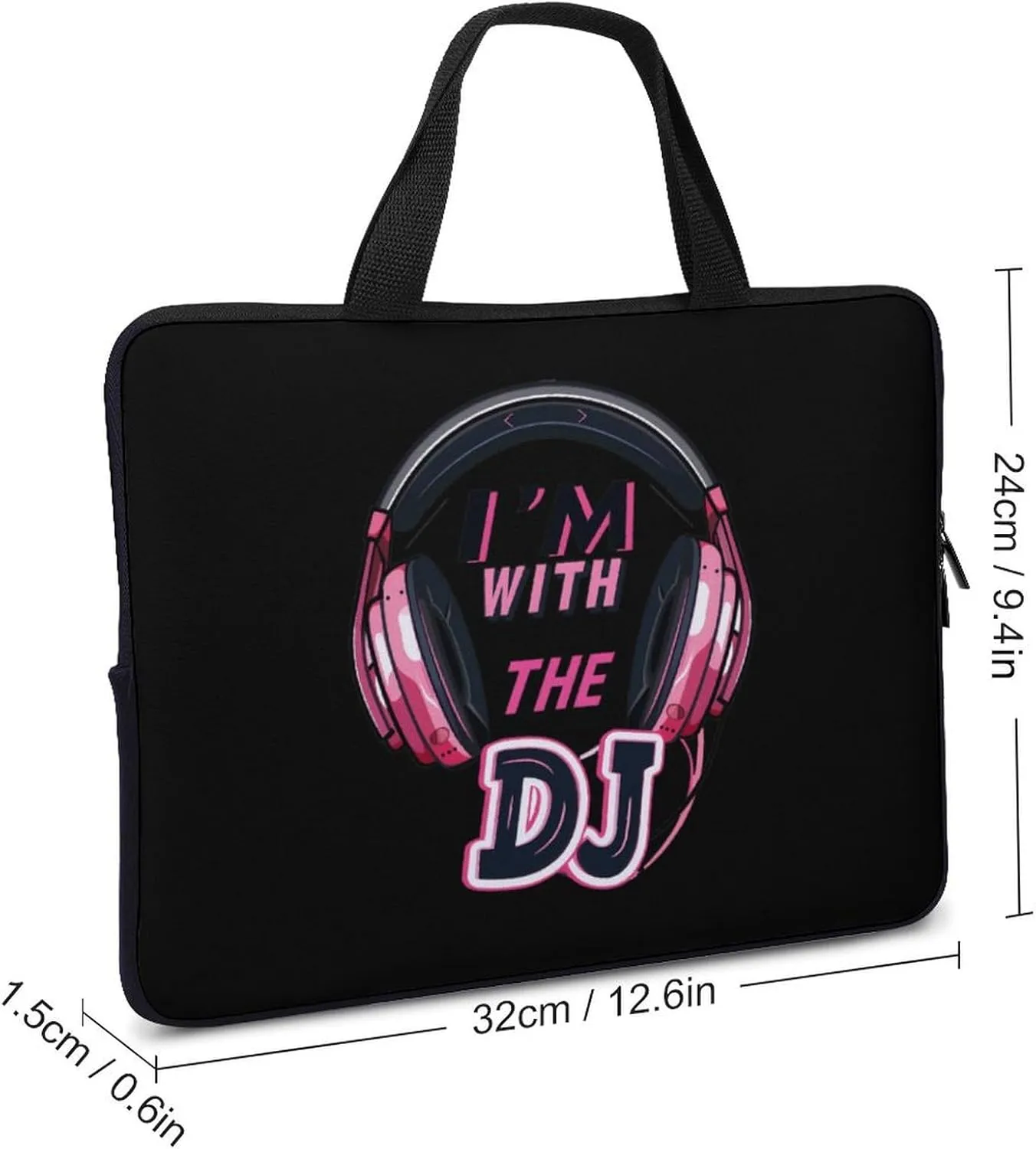 I'm with The DJ Laptop Case Laptop Bag Laptop Sleeve with Handle Computer Case Carrying Cover 12inch