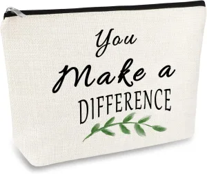 Inspirational Gift for Colleague Friends Coworker Leaving Gift Makeup Bag Goodbye Farewell Gift Going Away Gift Appreciation Gift for Employee Social Worker Cosmetic Bag Christmas Birthday Gift