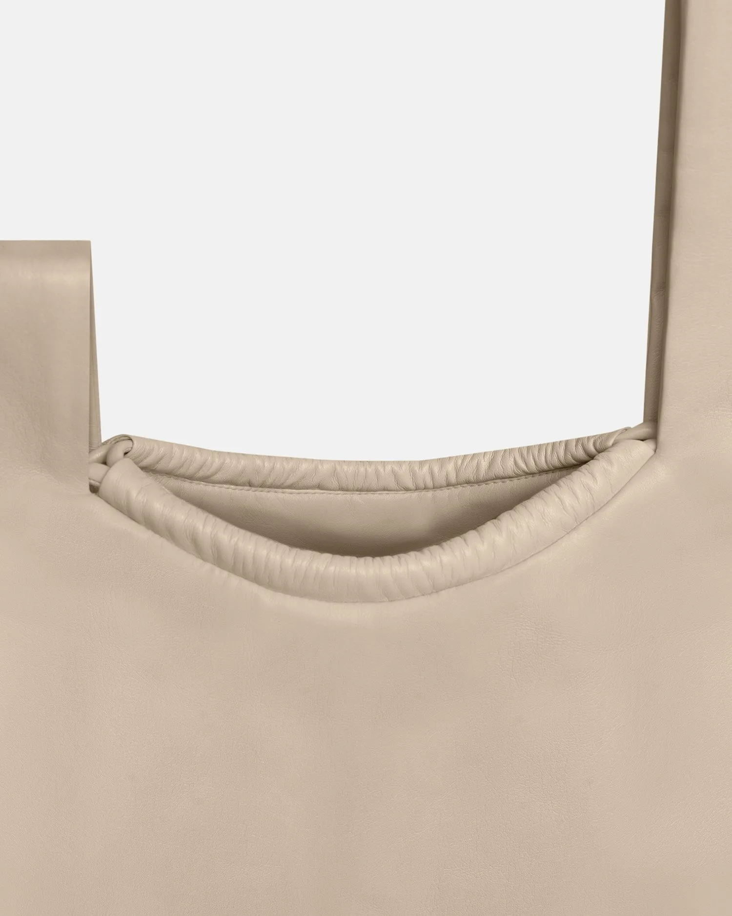 Jen Drawstring Large - Okobor Alt-Leather Bag - Chalk