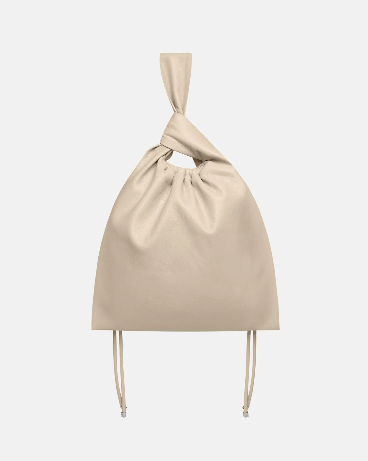 Jen Drawstring Large - Okobor Alt-Leather Bag - Chalk