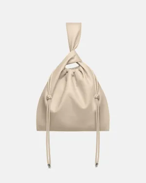 Jen Drawstring Large - Okobor Alt-Leather Bag - Chalk