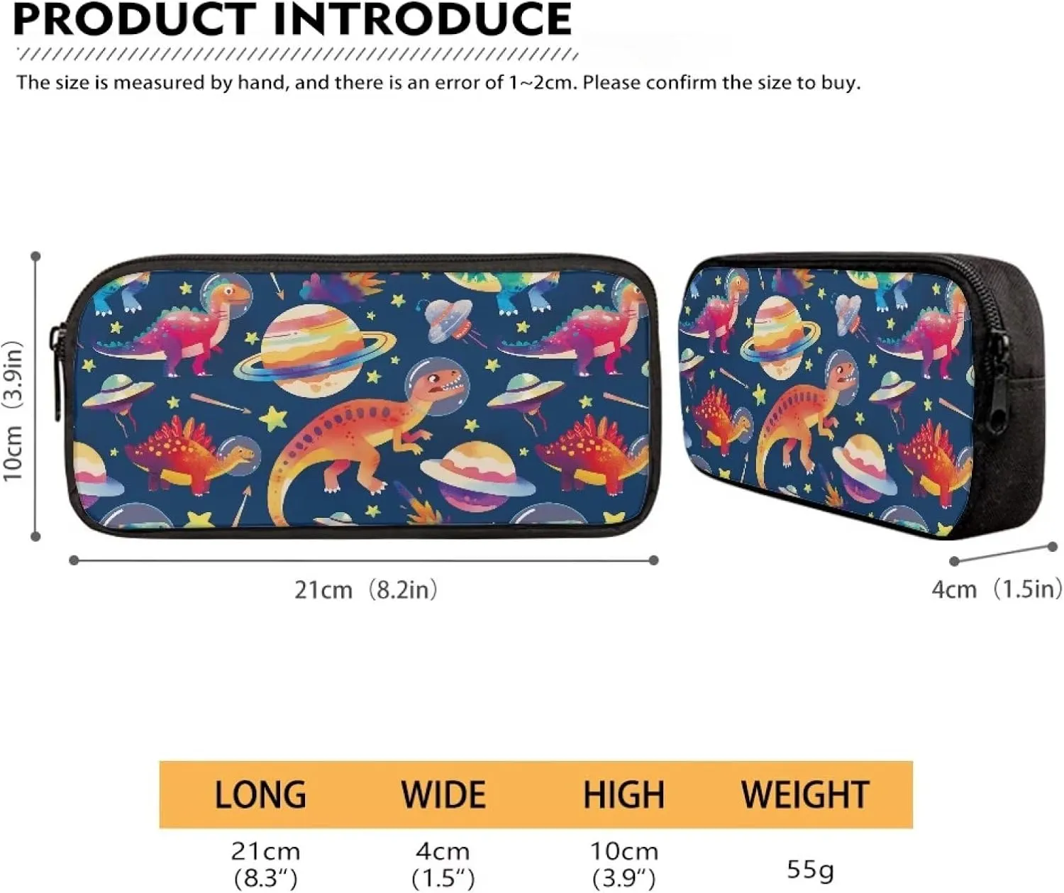 JHQFWMFJ Dinosaur Backpack with Lunchbox and Pencil Pouch Boys Elementary 17 inch Backpack Children's Polyester School Bag Set
