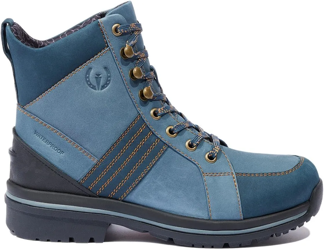 Kerrits Trail Blazer Lace Up Waterproof Barn Boot  Women's Leather Horse Riding & Hiking Boots, Wide Footbed, 1" Heel