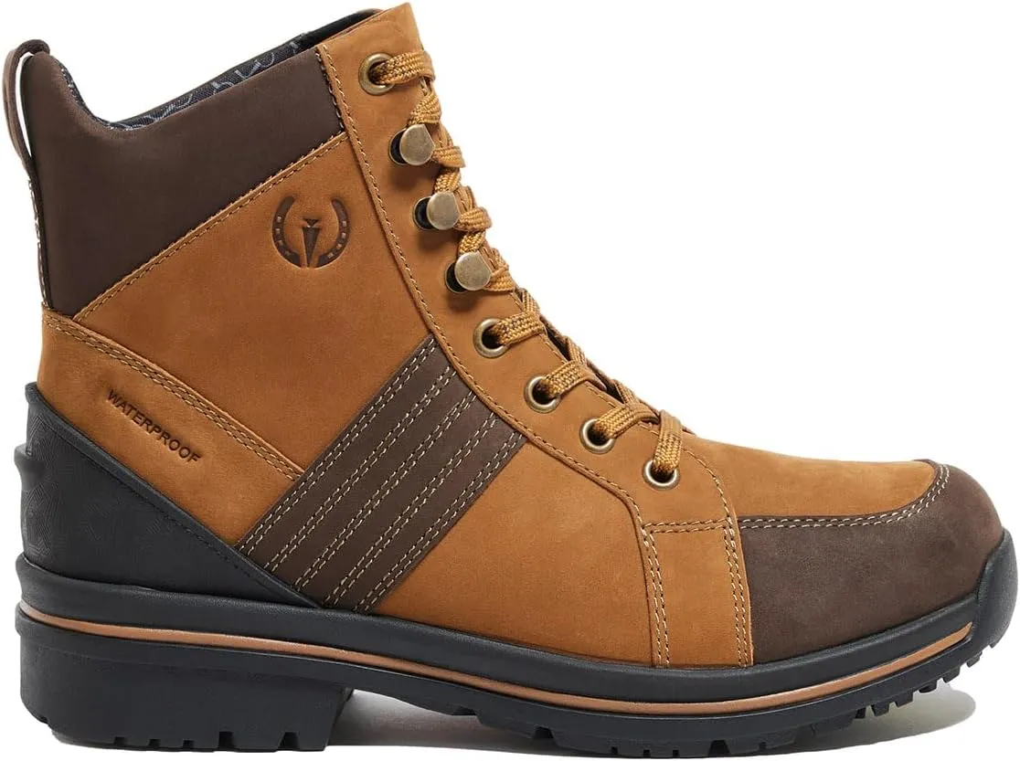 Kerrits Trail Blazer Lace Up Waterproof Barn Boot  Women's Leather Horse Riding & Hiking Boots, Wide Footbed, 1" Heel
