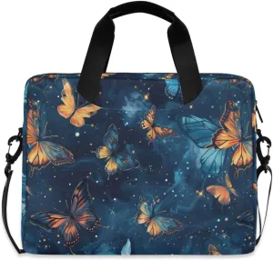Laptop Bag Fits Up to 16 Inch Computer Butterflies Tie-dye Polka Dots Laptop Briefcases for Men Women