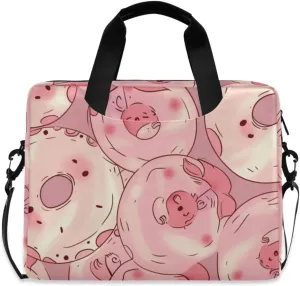 Laptop Bag Fits Up to 16 Inch Computer Donuts Pigs Laptop Briefcases for Men Women