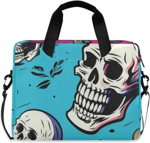 Laptop Bag Fits Up to 16 Inch Computer Gothic Skateboard Skull Head Laptop Briefcases for Men Women