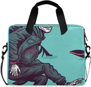Laptop Bag Fits Up to 16 Inch Computer Gothic Skeleton Skateboard Laptop Briefcases for Men Women