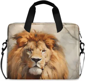 Laptop Bag Fits Up to 16 Inch Computer Lion Autumn Maple Leaves Laptop Briefcases for Men Women