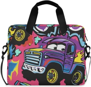 Laptop Bag Fits Up to 16 Inch Computer Raging Monster Trucks Laptop Briefcases for Men Women