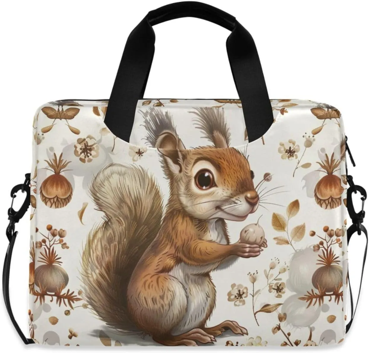 Laptop Bag Fits Up to 16 Inch Computer Squirrel Picking Nuts Laptop Briefcases for Men Women