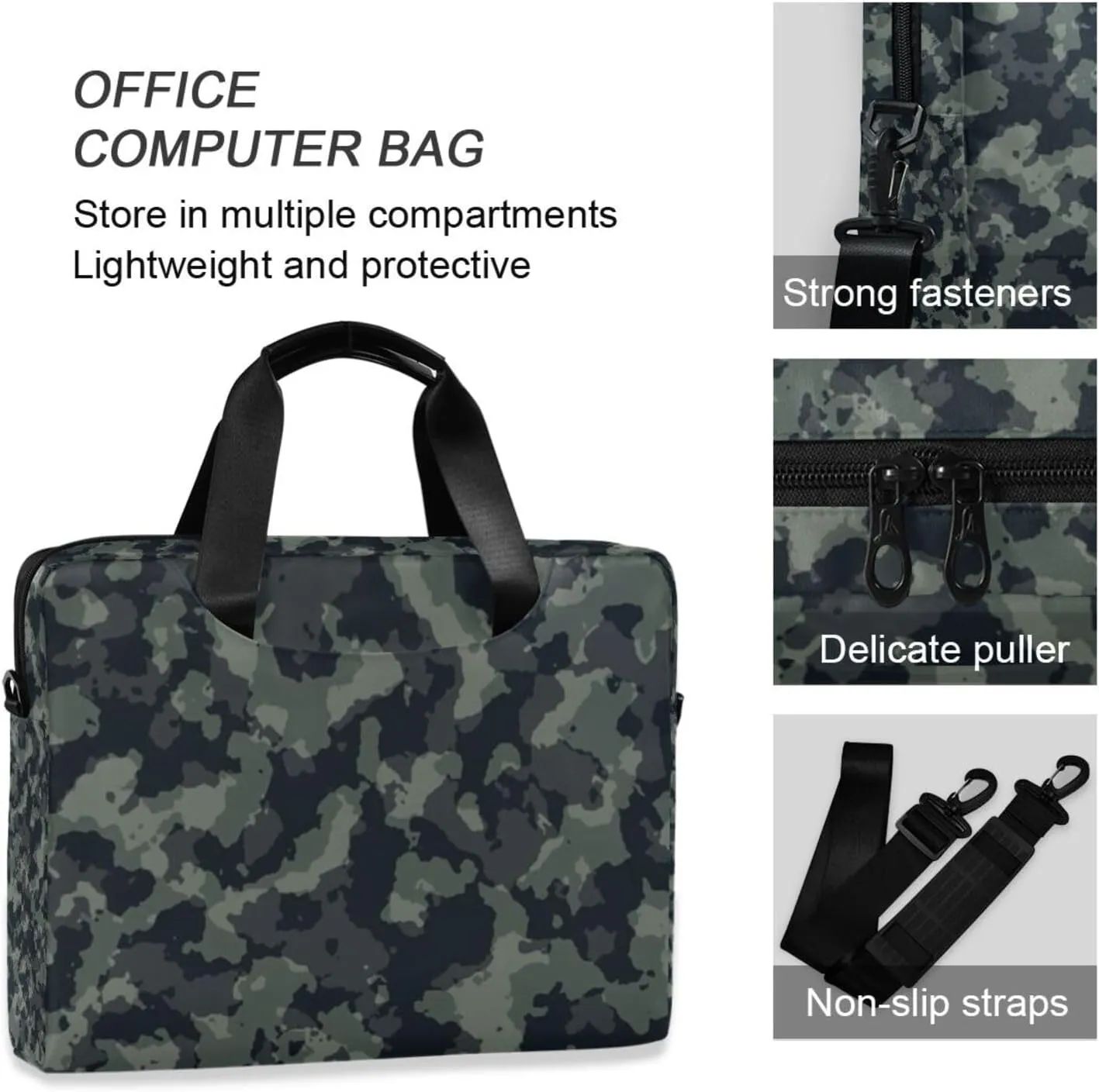 Laptop Bag Shoulder Bags Messenger Bag for Women Men Crossbody Document Case Briefcases Leather Computer Work Office