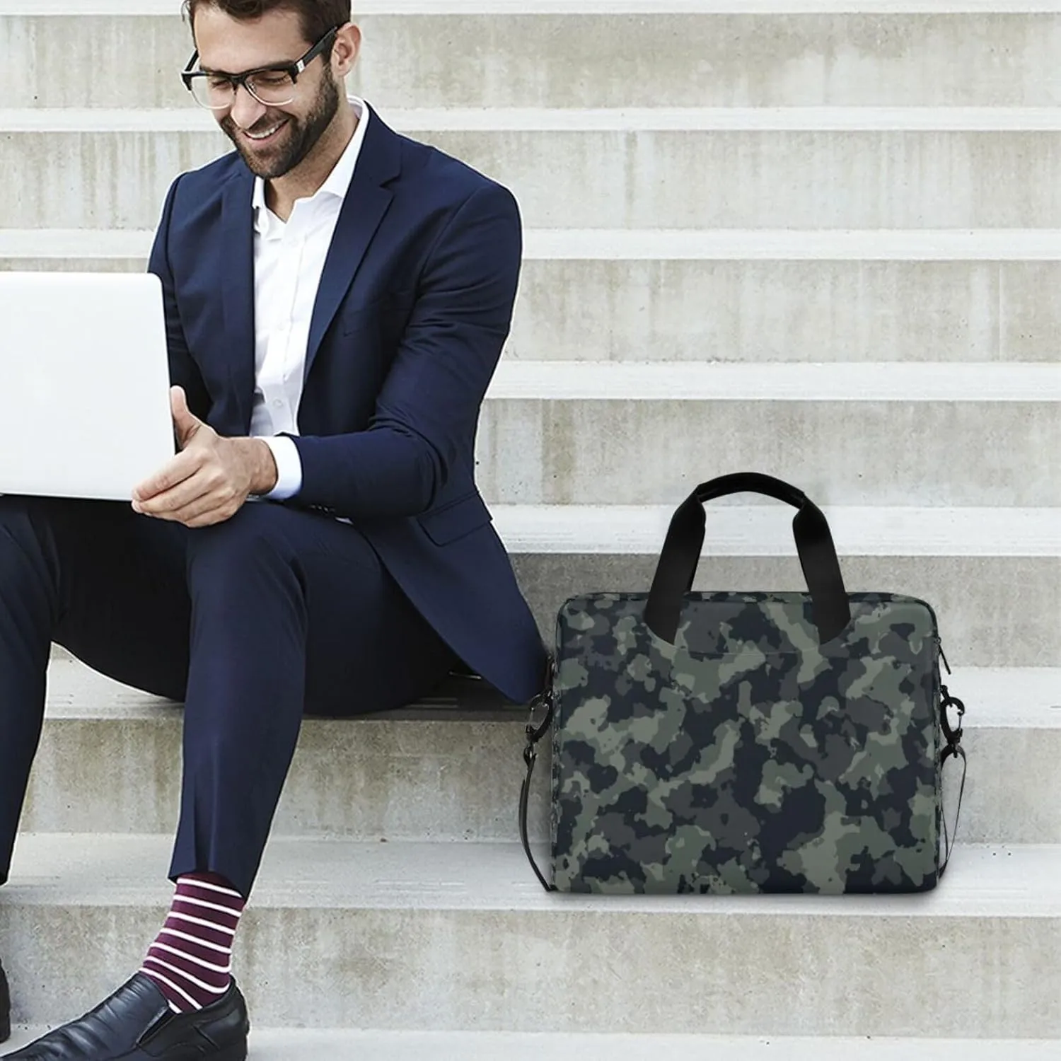 Laptop Bag Shoulder Bags Messenger Bag for Women Men Crossbody Document Case Briefcases Leather Computer Work Office