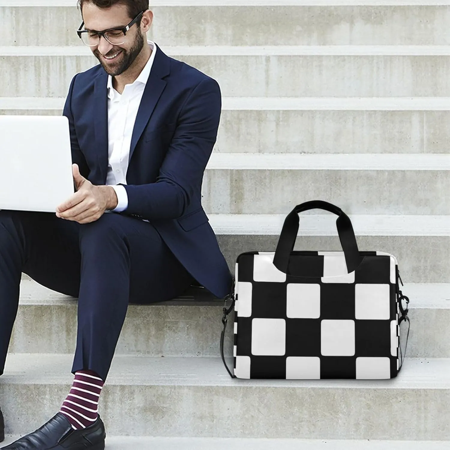 Laptop Bag Shoulder Bags Messenger Bag for Women Men Crossbody Document Case Briefcases Leather Computer Work Office