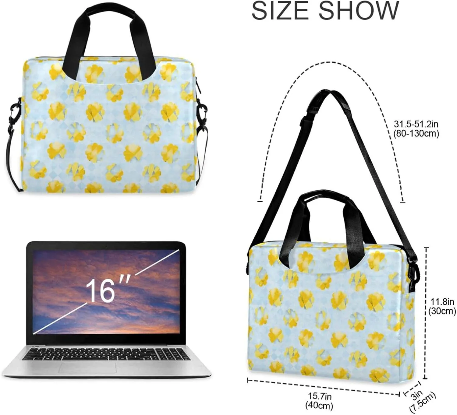 Laptop Bag Shoulder Bags Messenger Bag for Women Men Crossbody Document Case Briefcases Leather Computer Work Office