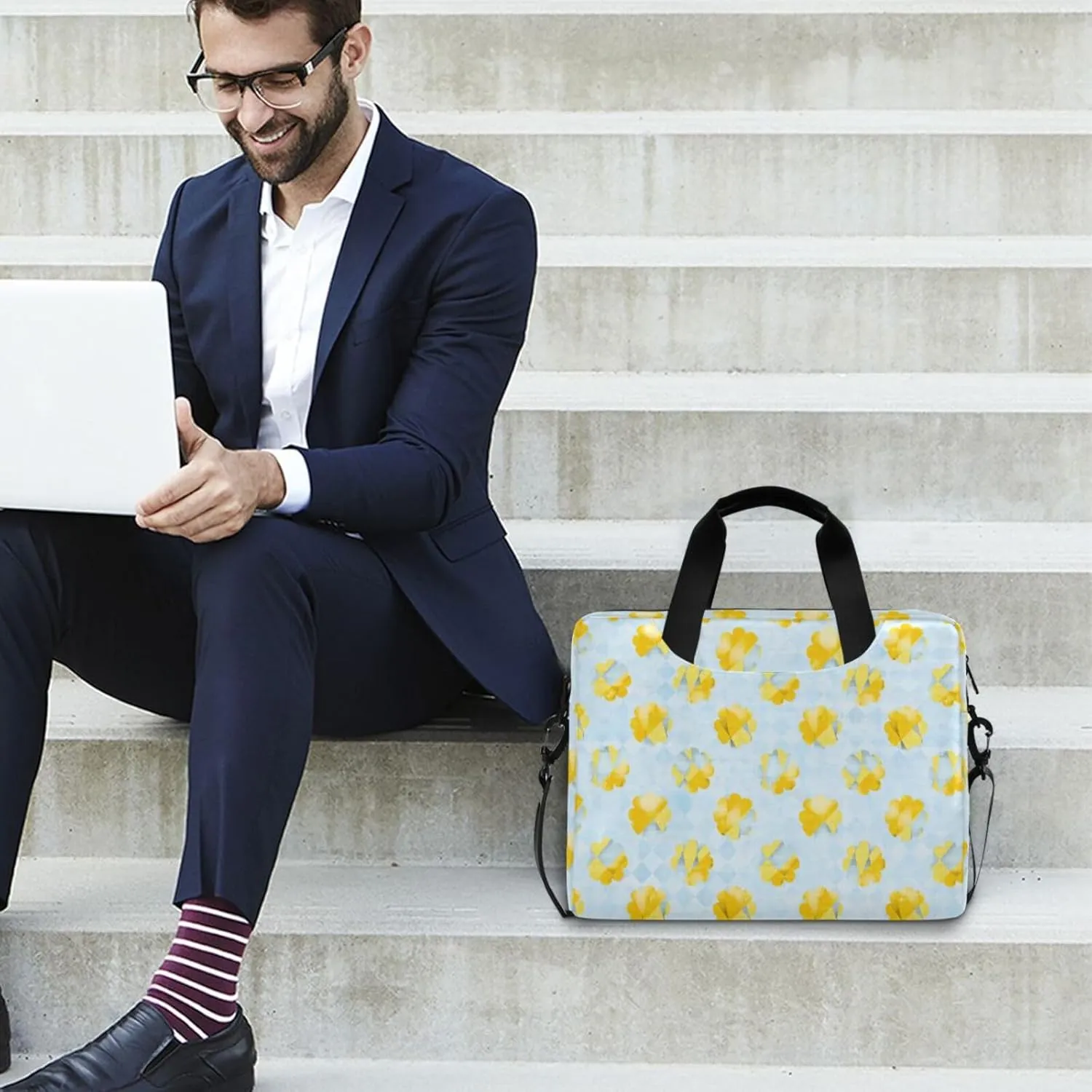 Laptop Bag Shoulder Bags Messenger Bag for Women Men Crossbody Document Case Briefcases Leather Computer Work Office