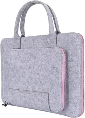 Laptop case Laptop Bag Felt Laptop Sleeve Laptop Bag Handbag with Handle(GrayB,17.3)