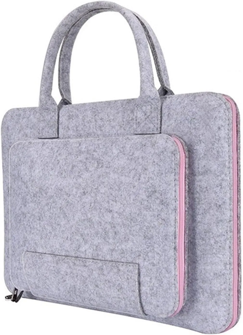 Laptop case Laptop Bag Felt Laptop Sleeve Laptop Bag Handbag with Handle(GrayB,17.3)