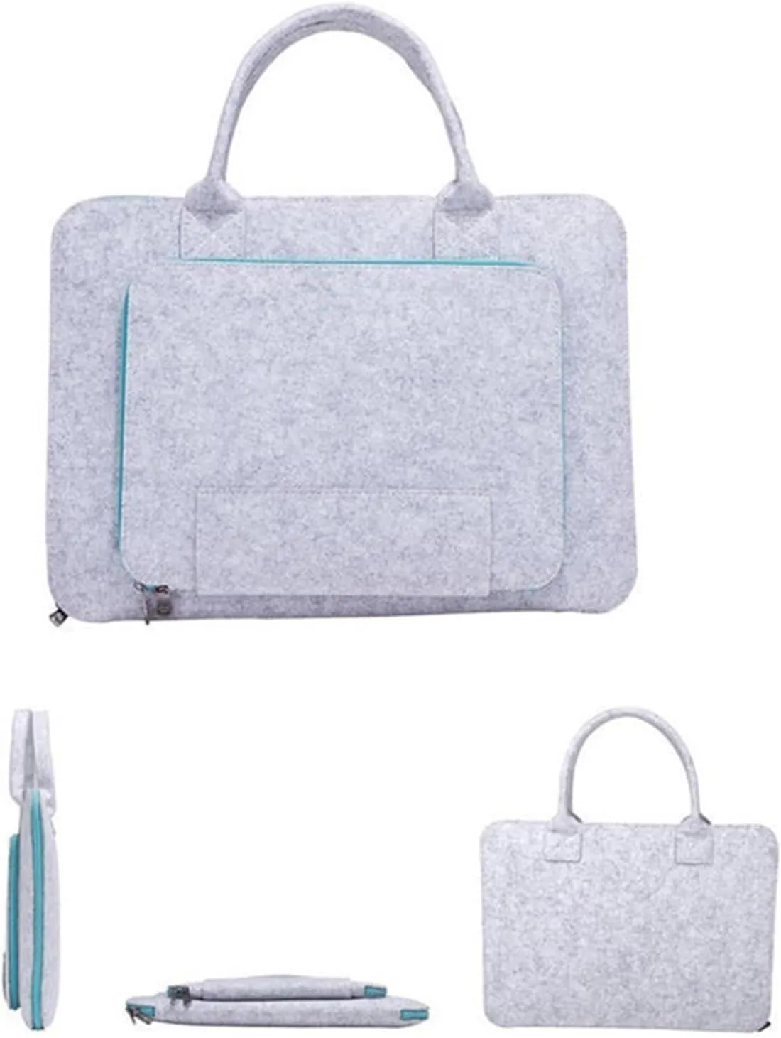 Laptop case Laptop Bag Felt Laptop Sleeve Laptop Bag Handbag with Handle(GrayB,17.3)