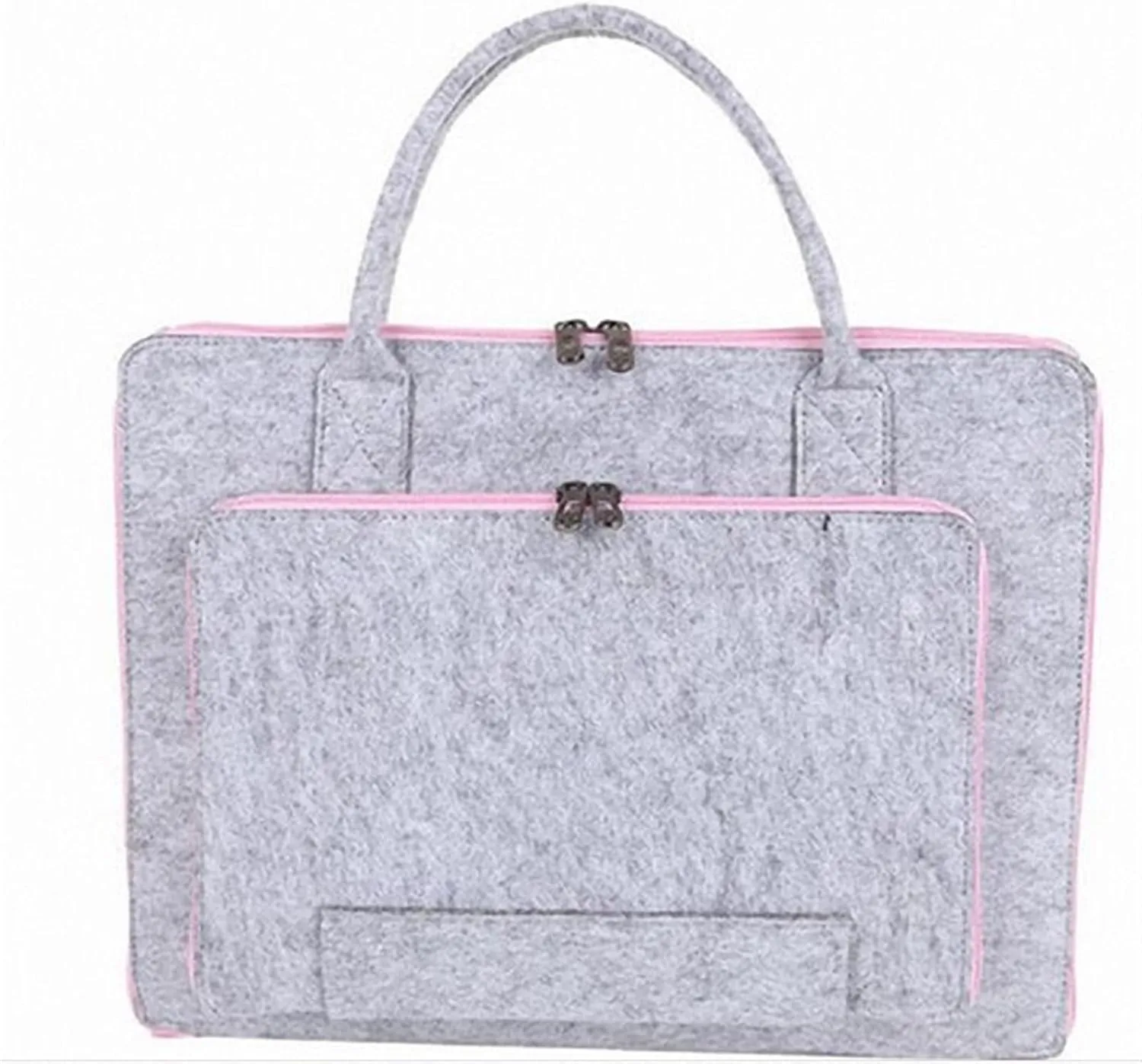 Laptop case Laptop Bag Felt Laptop Sleeve Laptop Bag Handbag with Handle(GrayB,17.3)